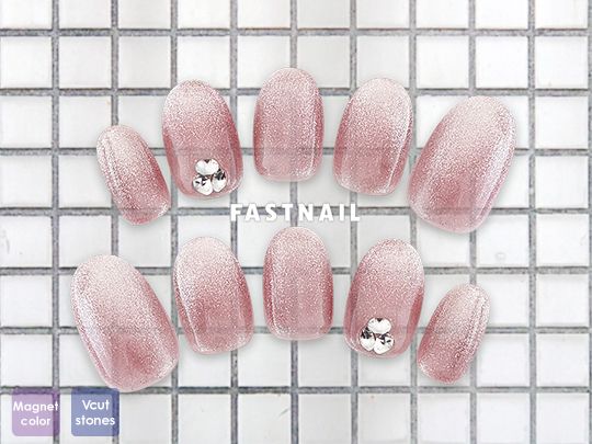 マグネットネイル 春 8 580円 ピンク 写真番号 ネイルサロンならfastnail ファストネイル 最新ネイルデザインが豊富