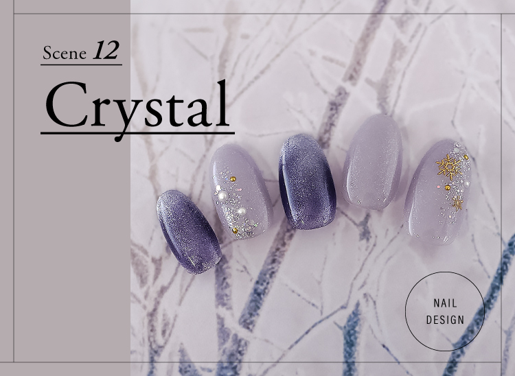 冬ネイル・雪の結晶ネイル特集　　Crystal