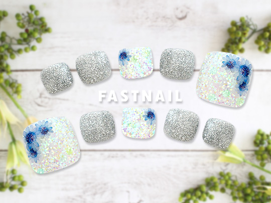 フットネイル 春 6 600円 オーロラ 写真番号 最新ネイルデザインが豊富