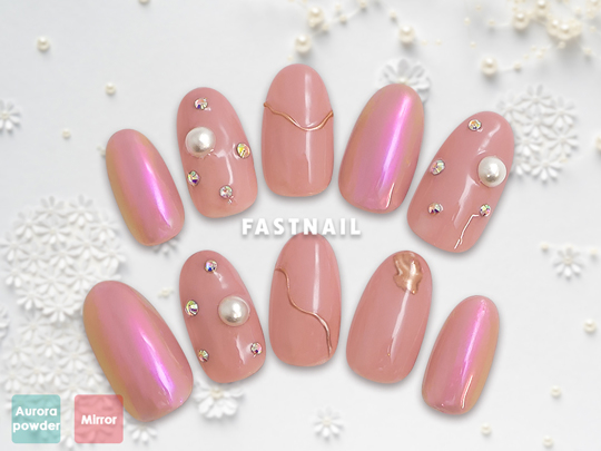 人気のオーロラネイルのデザイン01