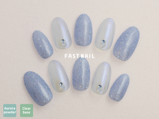 人気のオーロラネイルのデザイン05