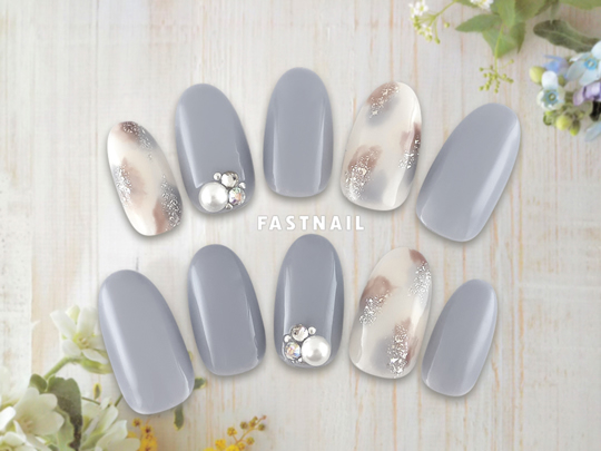 グレージュネイル01